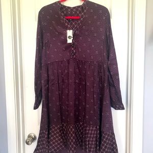 Burgundy Anthropologie dress, fully lined. Size small, Anthropologie (Maeve).